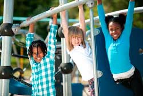 kids on playscape