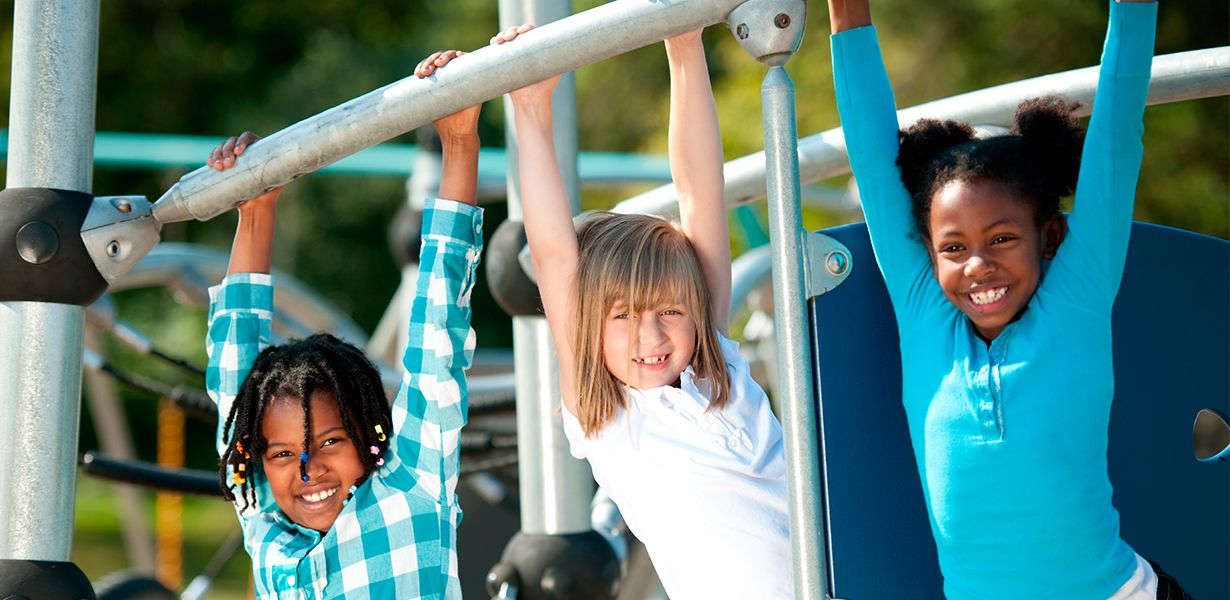 Kids on playscape