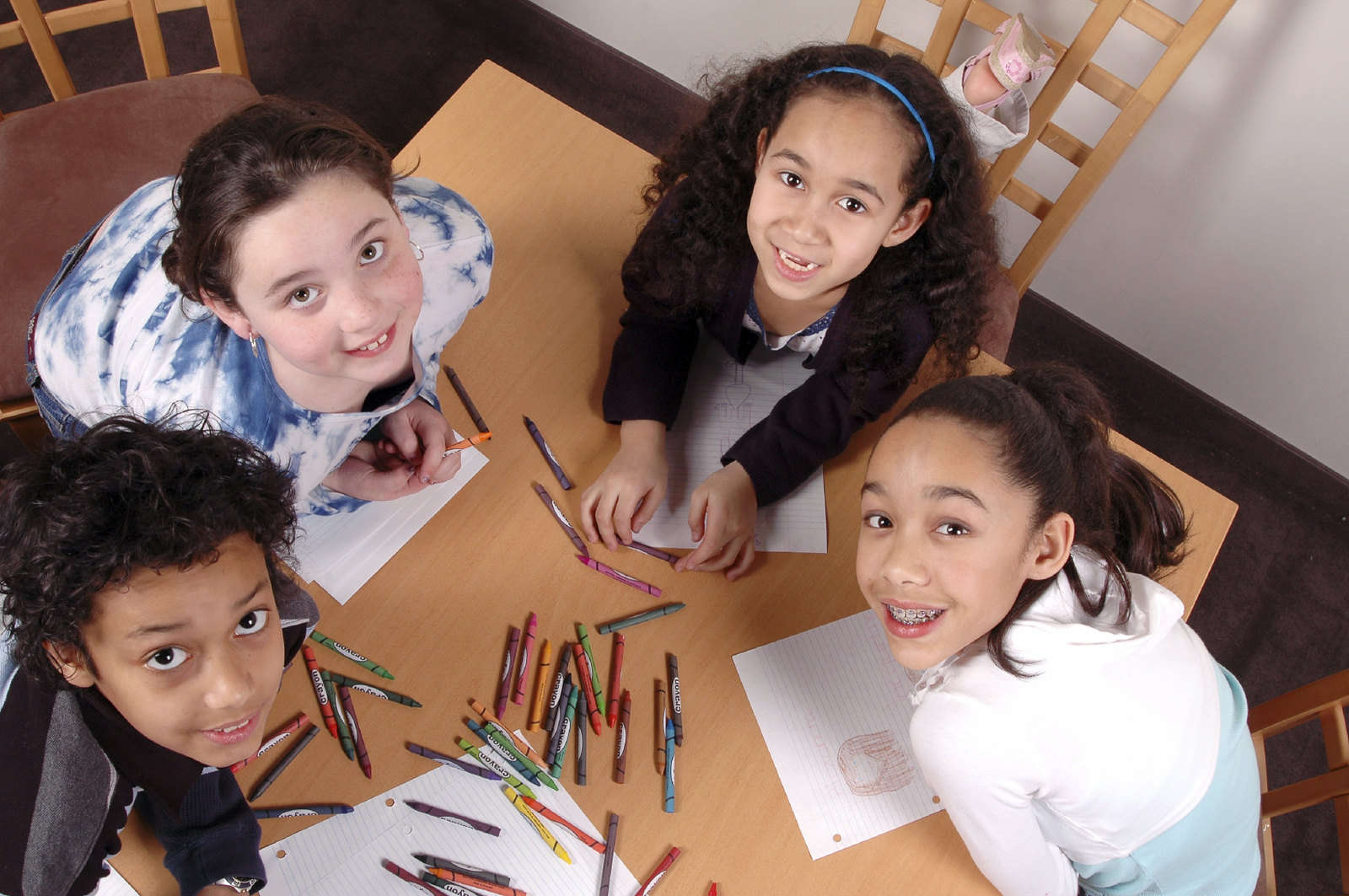 Students at table